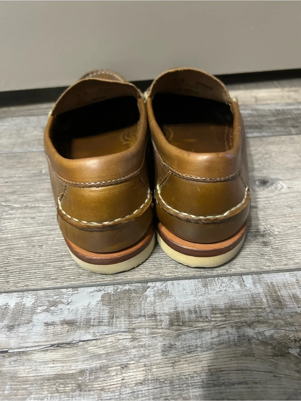 Allen Edmonds Grand Canal Venetian Loafers tan brown leather